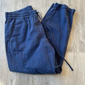J. Crew linen blend crop pants size M